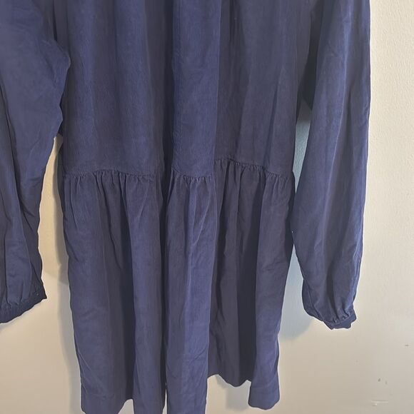 Universal Thread Women's Balloon Corduroy Shift Dress Navy Blue nwt large - Picture 4 of 6